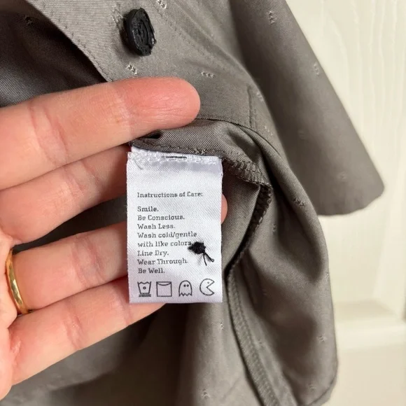 FLYLOW Shirt Men's XL Anderson Gray Button Down Short Sleeve Performance Outdoor - Picture 10 of 10